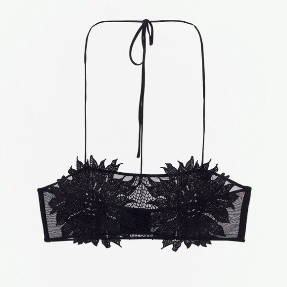 ZARA FLORAL BANDEAU BRALETTE SIZE L - Picture 5 of 7